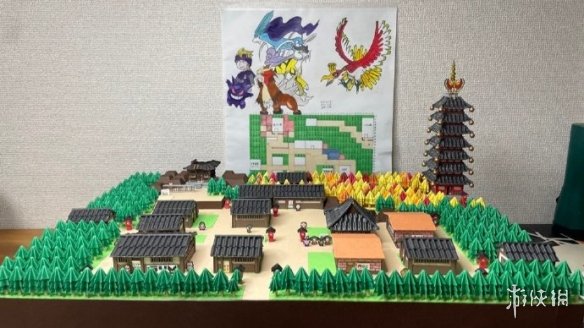 大神手搓《宝可梦》第二世代城都地区微缩立体地图(图6)