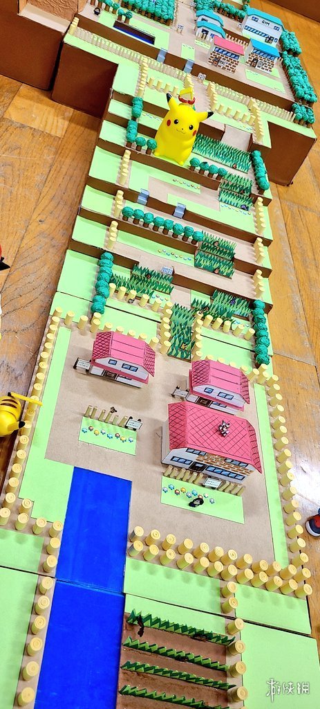 大神手搓《宝可梦》第二世代城都地区微缩立体地图(图26)