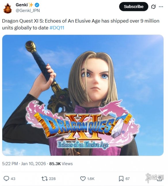 《DQ11》成为该系列最畅销游戏! 销量突破900多万份 - Tanyitan情报局