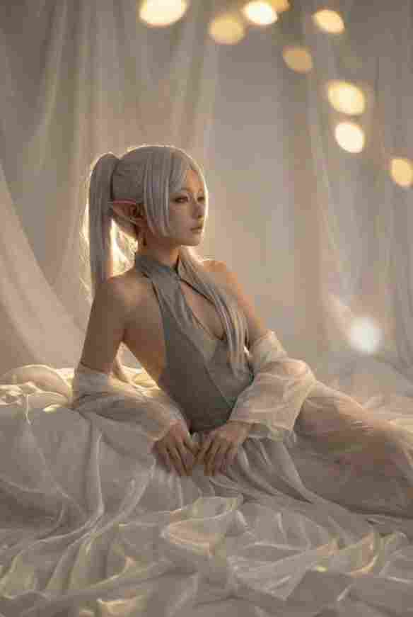 AI大神自制“芙莉莲”COS美图:黑丝美腿太涩了!(图4) AI大神自制“芙莉莲”COS美图:黑丝美腿太涩了!(图4)