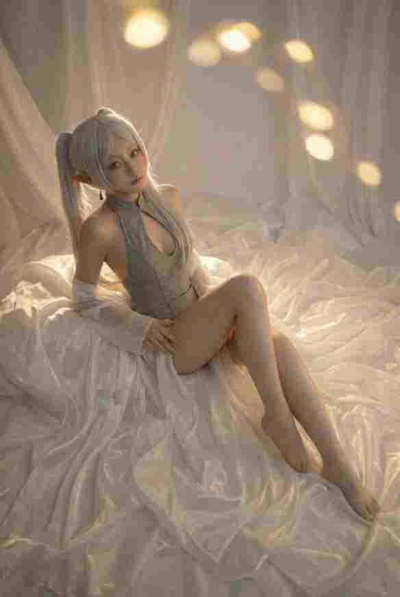 AI大神自制“芙莉莲”COS美图:黑丝美腿太涩了!(图6) AI大神自制“芙莉莲”COS美图:黑丝美腿太涩了!(图6)