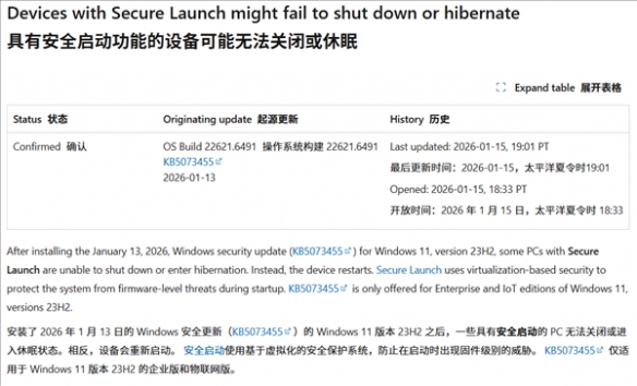 Windows安全更新致关机异常!微软发布临时解决方案(图1) Windows安全更新致关机异常!微软发布临时解决方案(图1)