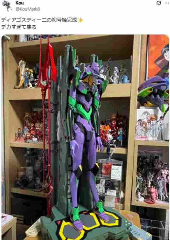 推主晒《EVA》巨型初号机模型：耗时两年购百期杂志 - Tanyitan情报局
