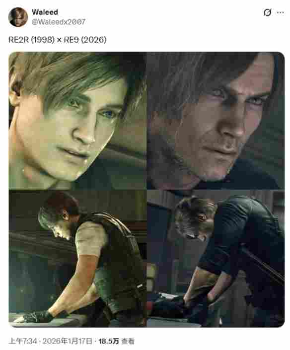 玩家对比《生化2》与《生化9》里昂形象：越陈越香！ - Tanyitan情报局