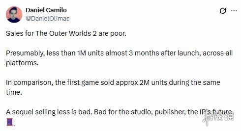 XGP的锅？曝《天外世界2》发售三个月销量不足百万！(图1)