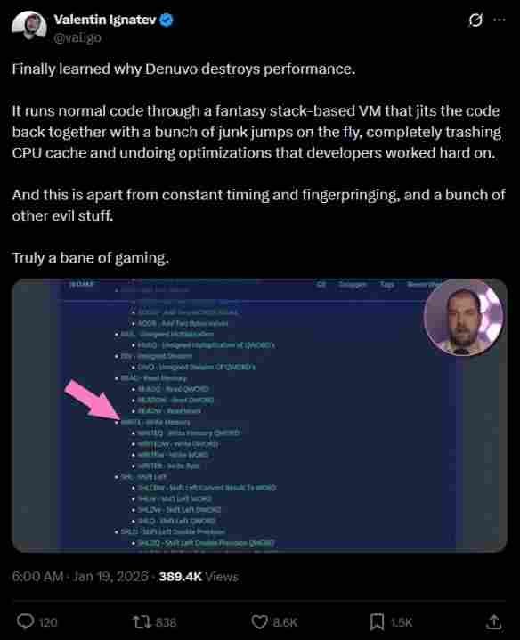 CPU的噩梦！Denuvo反篡改系统被曝运行机制极其低效！(图2)