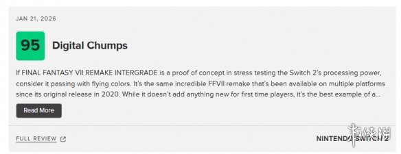 Switch2最佳游戏？《FF7RE》零差评移植版获M站89分(图5)