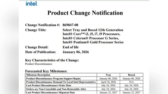 时代落幕：英特尔宣布第12代酷睿处理器步入停产阶段(图3)