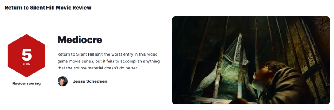 《重返寂静岭》IGN5分锐评：非常平庸 不如玩游戏！(图2)