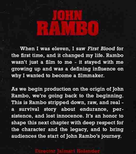 《第一滴血》前传电影开拍 探寻战神兰博磨练成神起源(图3)