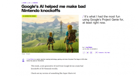 谷歌新模型自动生成游戏！AI版《塞尔达》《马里奥》(图3)