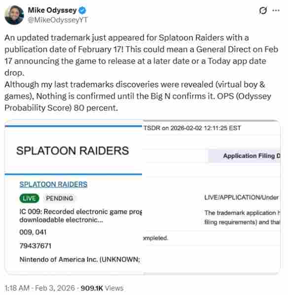 曝《喷射战士》续作商标更新! 或关联2月任天堂直面会 - Tanyitan情报局