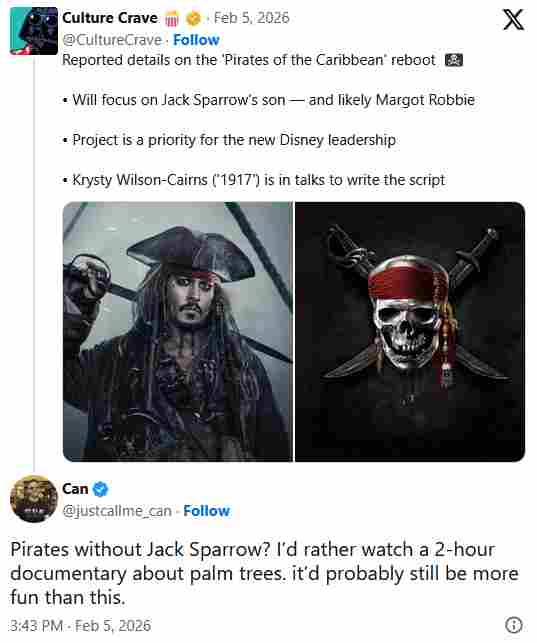 粉丝痛批《加勒比海盗》重启传闻：没杰克船长就别拍(图3)