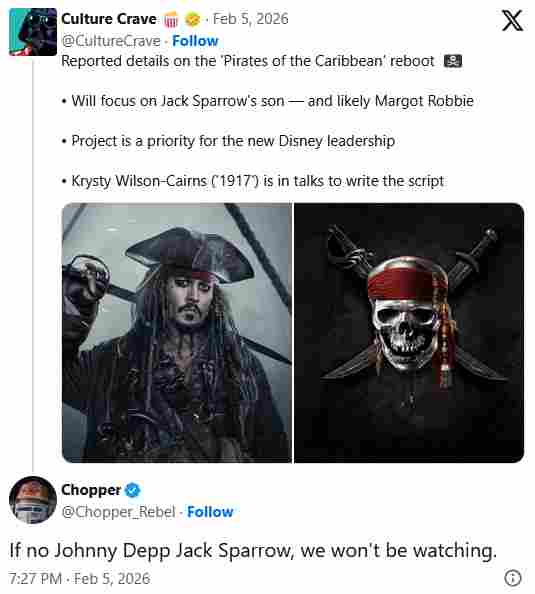 粉丝痛批《加勒比海盗》重启传闻：没杰克船长就别拍(图5)