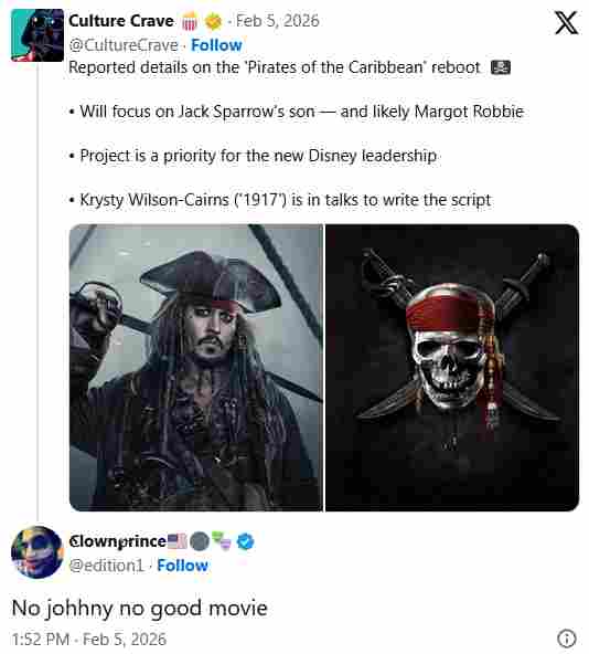 粉丝痛批《加勒比海盗》重启传闻：没杰克船长就别拍(图6)