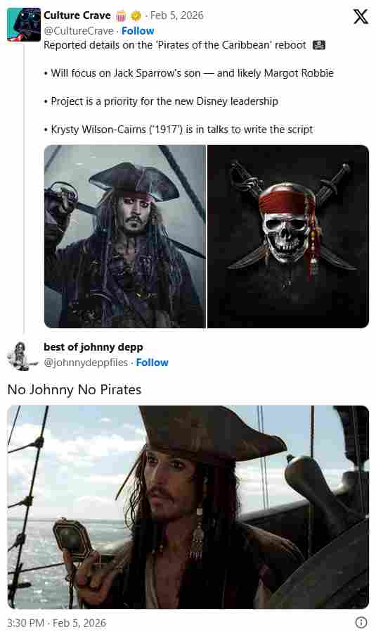 粉丝痛批《加勒比海盗》重启传闻：没杰克船长就别拍(图7)