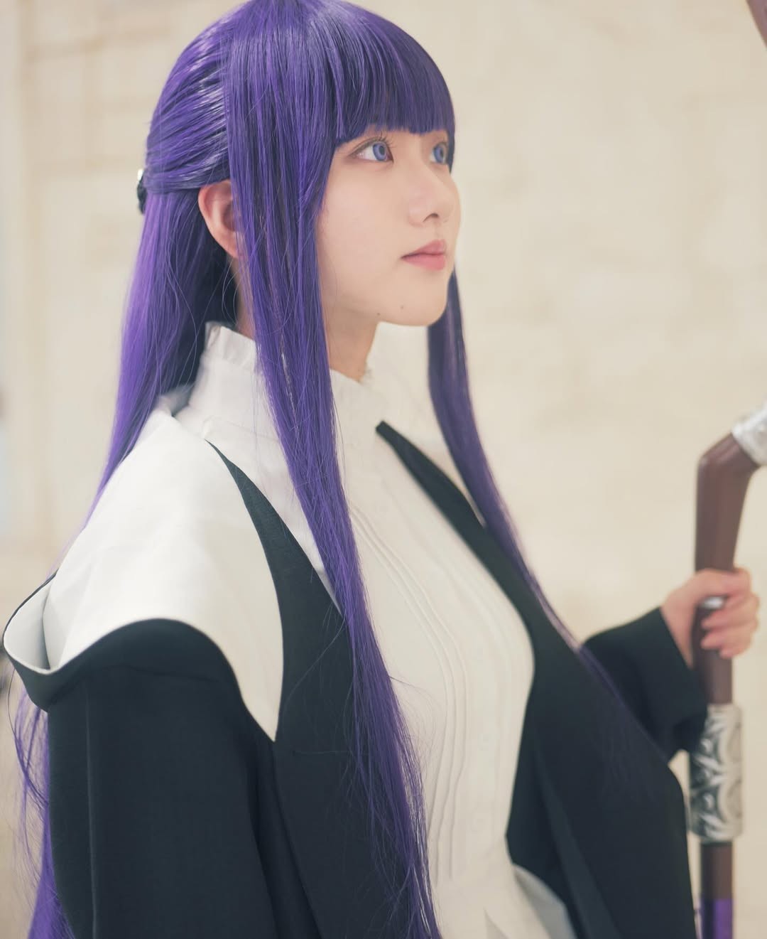 可爱圆脸!日本围棋二段美女选手cos《葬送的芙莉莲》菲伦(图4) 可爱圆脸!日本围棋二段美女选手cos《葬送的芙莉莲》菲伦(图4)