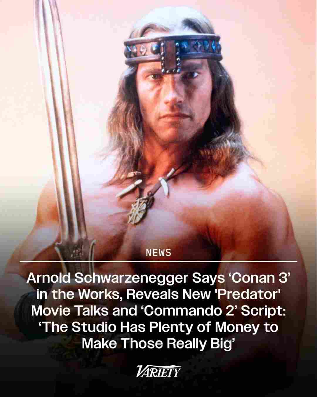 阿诺·施瓦辛格将主演新《铁血战士》《野蛮人柯南》等多部大片(图3)