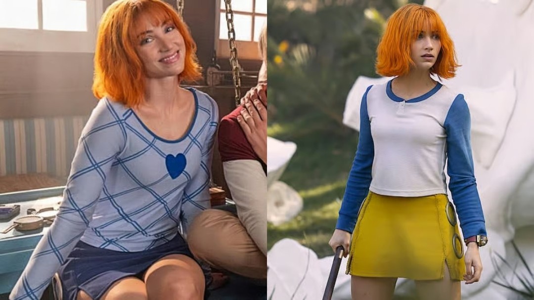 网飞《海贼王》剧集娜美演员寒冬也坚持穿迷你裙拍动作戏(图2) 网飞《海贼王》剧集娜美演员寒冬也坚持穿迷你裙拍动作戏(图2)