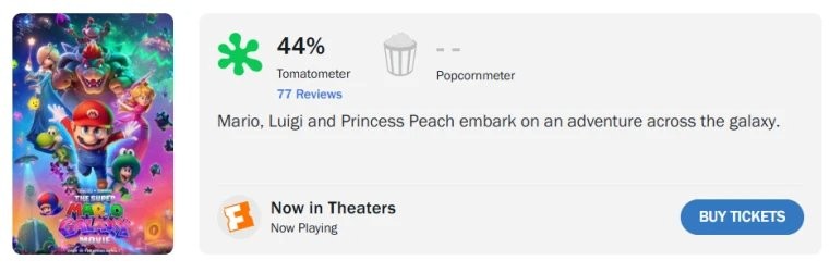《超级马里奥银河》电影烂番茄新鲜度44% 影评人怒批没有灵魂(图2)