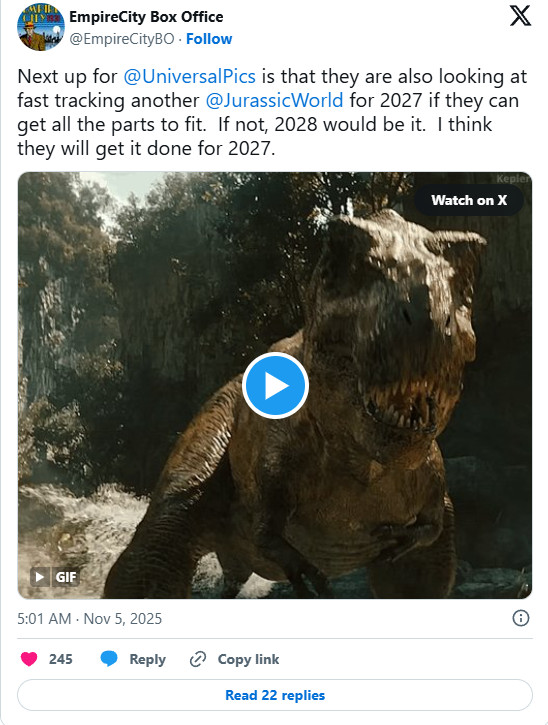 传《侏罗纪世界：重生》续集今秋开拍 寡姐回归(图2)
